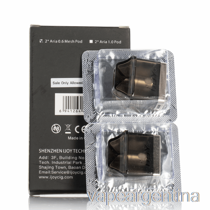 Ijoy Aria Vainas De Repuesto Vape De 0.6ohm Descartables